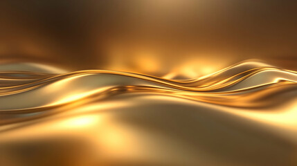 Smooth Golden Surface with Flowing Textures and Shimmering Light