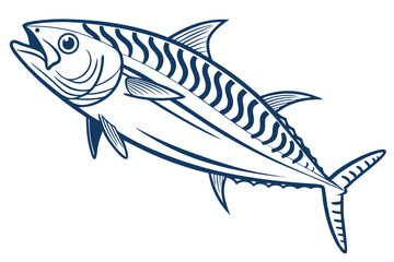 Detailed illustration of a zebra danio fish on white background