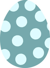 Easter Blue Polka Dot Egg

