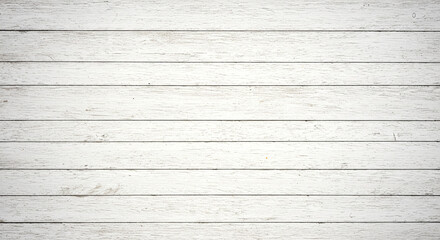 Obraz premium Whitewashed Wooden Planks Background Texture Horizontal Lines Weathered Rustic Surface