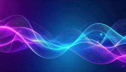 Abstract Glowing Wave Design Background