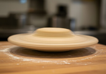 Dough disc preparation for baking