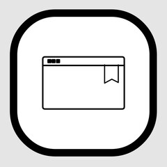 Bookmark icon, smart icon for ux ui, new modern, editable for project, vector illustration file, popular icon isolated.