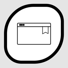 Bookmark icon, smart icon for ux ui, new modern, editable for project, vector illustration file, popular icon isolated.