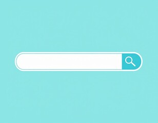 Obraz premium Blank Search Bar On Light Blue Background