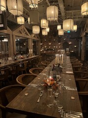 interior of restaurant wedding