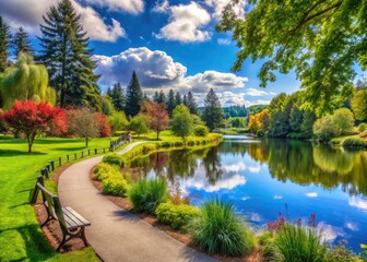 Fototapeta premium Commonwealth Lake Park Beaverton Oregon Photography - Scenic Views, Nature, Trails, Water, Landscape