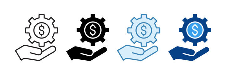 Financial Management Icon Set Multiple Style Collection