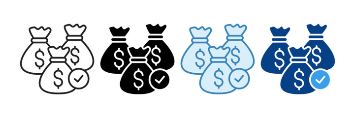 Check Investment Icon Set Multiple Style Collection