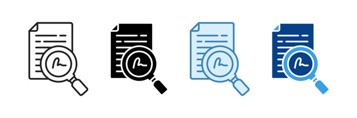 Agreement Analysis Icon Set Multiple Style Collection