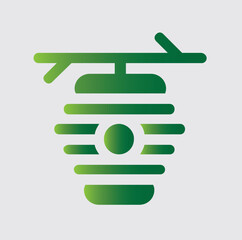 wasp's nest icons and logos about nature and its surroundings