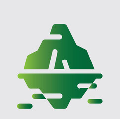 iceberg icons and logos about nature and its surroundings