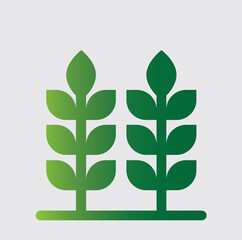 plant shoots icons and logos about nature and its surroundings