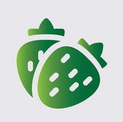 strawberry icons and logos about nature and its surroundings