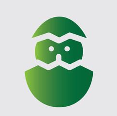 chicken is born icons and logos about nature and its surroundings