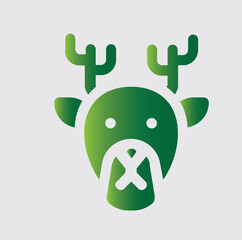 deer icons and logos about nature and its surroundings
