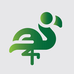 FLAMINGO icons and logos about nature and its surroundings