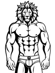 Fototapeta premium strong man. muscular strong body