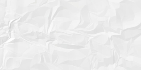 White abstract crumple obsolete billboard rumple. wrinkle ripped creased white crumple aged closeup craft document grunge recycling paper background.	