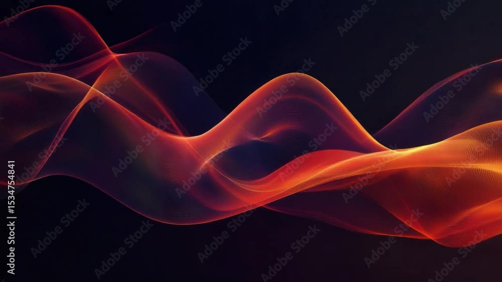 Poster abstract waves of color and light: a mesmerizing abstract design features flowing waves of vibrant c