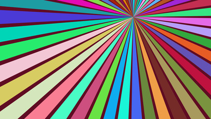 Radiant Colorful Sunburst Background with Vibrant Rays for Creative and Abstract Designs