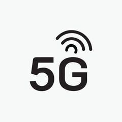 5G Icon, vector, sign and symbol for internet and electronic devices fully editable vector template	