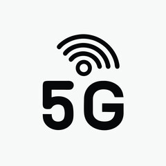 5G Icon, vector, sign and symbol for internet and electronic devices fully editable vector template	