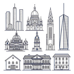 Obraz premium hand drawn sketch of church
