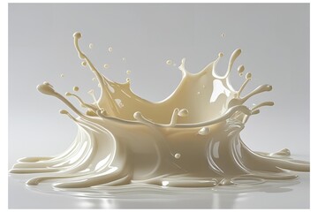 splash of milk isolated on solid background
