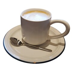 coffee cup with cappuccino