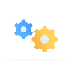 cogwheel gear icon, colored flat vector. modern and minimalist design.