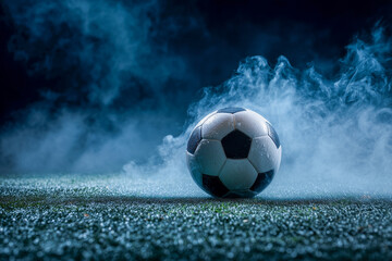 Fototapeta premium intense football match anticipation concept