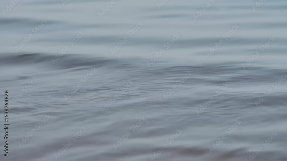Poster abstract ocean surface background featuring subtle waves with calm, muted blue-grey tones and soft l
