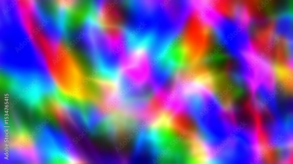 Poster vibrant blurred spectrum, featuring abstract diffusion of rainbow shades and blended saturated color