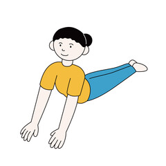 コブラのポーズをする女性