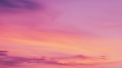 Fototapeta premium Vibrant sunset gradient from orange to purple, serene and abstract. Nature's breathtaking color symphony.