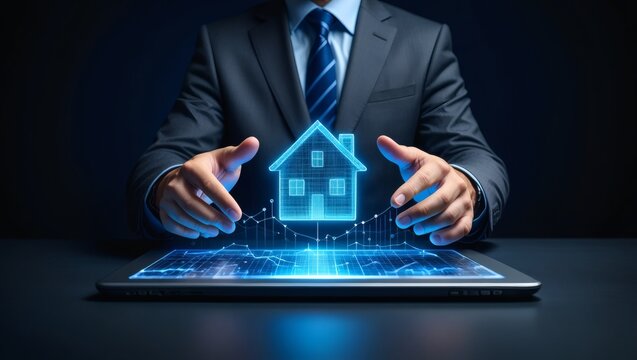 Real Estate Investment Digital Future of Property Management and Smart Homes - Powered by Adobe
