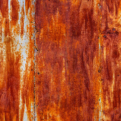Rusty metal texture with corrosion outdoors in daylight