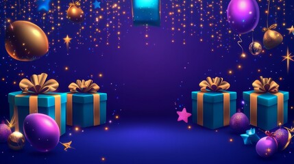 Festive Gift Celebration Background happy birthday background