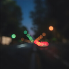 Fototapeta premium traffic lights at night