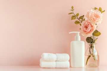 high detail visual of sanitary products with copy space