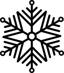 Stylized Snowflake Crystal – Editable SVG Illustration