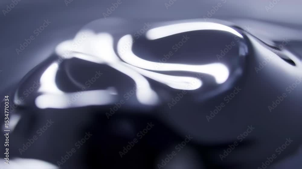 Poster abstract metallic fluid surface with subtle reflections, creating a modern, sleek texture perfect fo