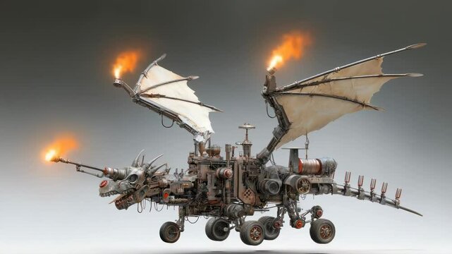 Steampunk dragon fantasy art
