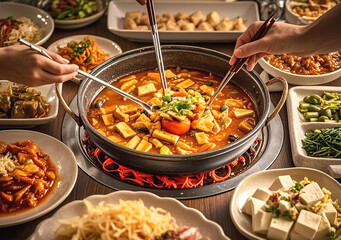 김치찌개 한 그릇, Bowl of Korean Kimchi Stew