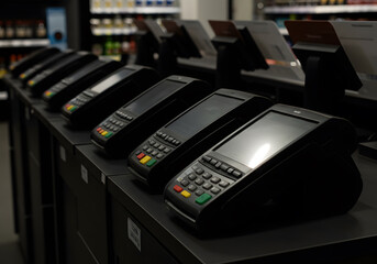 Retail payment terminals in store