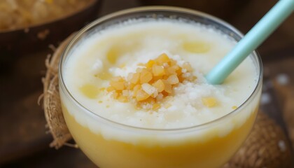 Mango Coconut Smoothie – Tropical Chill Refreshment with Exotic Flavor, Creamy Texture, and Summer Vibes in Every Sip. This Delicious, Nutrient-Packed Beverage Combines Ripe Mango and Rich Coconut