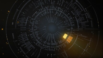 Fototapeta premium Abstract Technology Circular Data Visualization