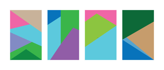 vector art design wall decoration, cover, wallpaper with colorful geometric style