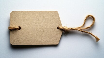Blank tan tag with twine (1)